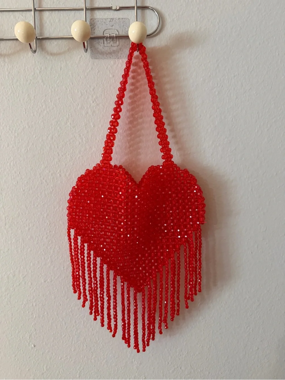 Moda Luxe Valeria Red Beaded Evening Bag